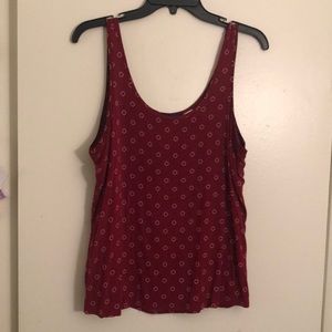 *SOLD* Red and white print tank top